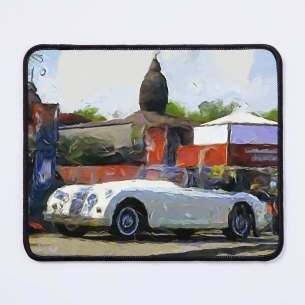 Item preview, White retro classic cabriolet car designed and sold by Kate1art.