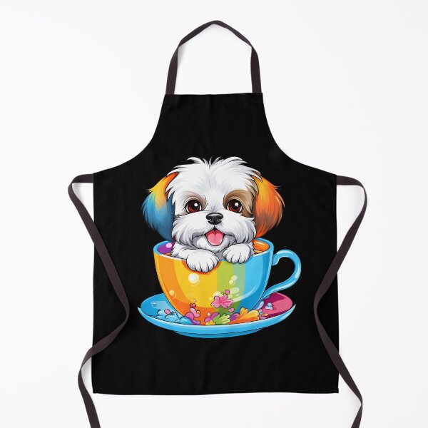 Item preview, Colorful Kawaii Teacup Shichon designed and sold by Leonardo Palumbo.