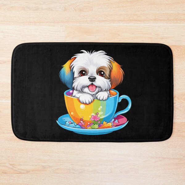 Item preview, Colorful Kawaii Teacup Shichon designed and sold by Leonardo Palumbo.
