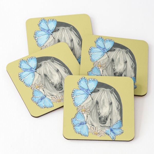 Item preview, Horse, butterflies and daisies designed and sold by KnowingWonder.