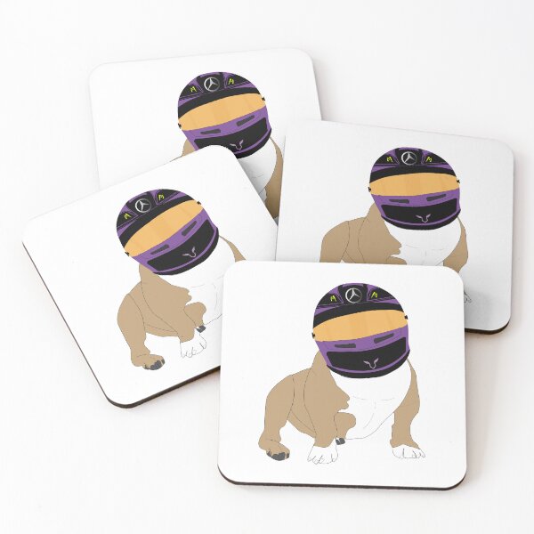 Item preview, Bull dog Roscoe H. in the Purple race helmet designed and sold by LightsOutSupply.