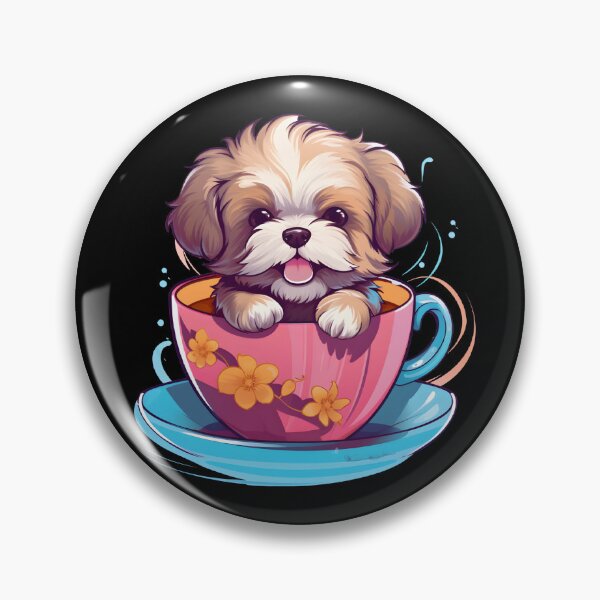 Item preview, Colorful Kawaii Teacup Shichon designed and sold by Leonardo Palumbo.