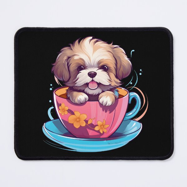 Item preview, Colorful Kawaii Teacup Shichon designed and sold by Leonardo Palumbo.