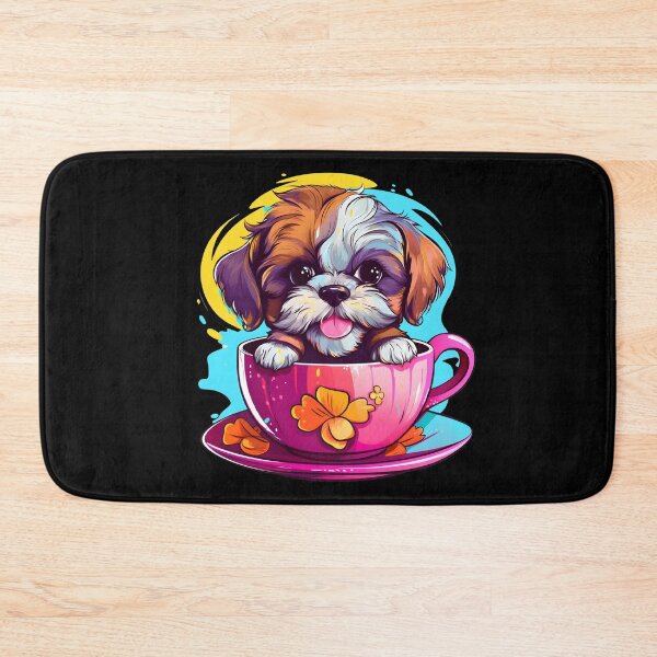 Item preview, Colorful Kawaii Teacup Shichon designed and sold by Leonardo Palumbo.