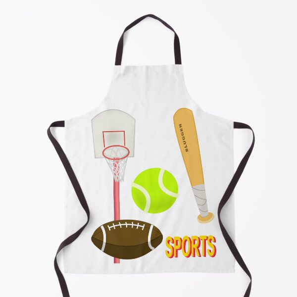 Item preview, Sports: Baseball bat, basketball hoop, tennis ball, football. Played outside, good weather. designed and sold by ColorByBlank.