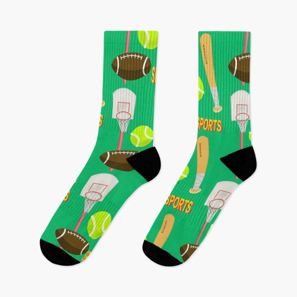 Item preview, Sports: Baseball bat, basketball hoop, tennis ball, football. Played outside, good weather. designed and sold by ColorByBlank.