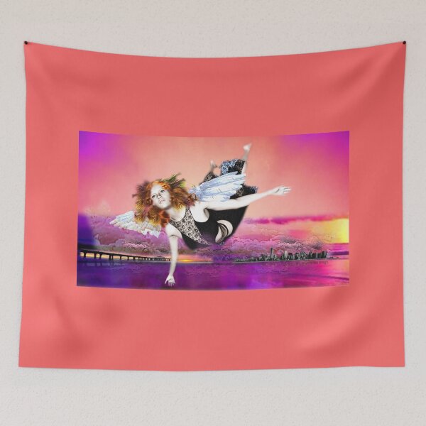 Item preview, Angel Flying in Solitude Over Calm Morning Ocean designed and sold by Patricia Brown.