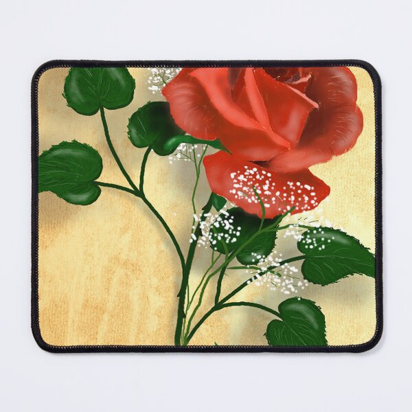 Item preview, Red rose with gypsophila designed and sold by SilvioJust.