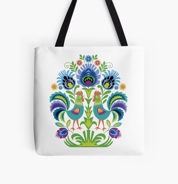 Item preview, Polish Folk Design Two Roosters designed and sold by Barbara Pixton.