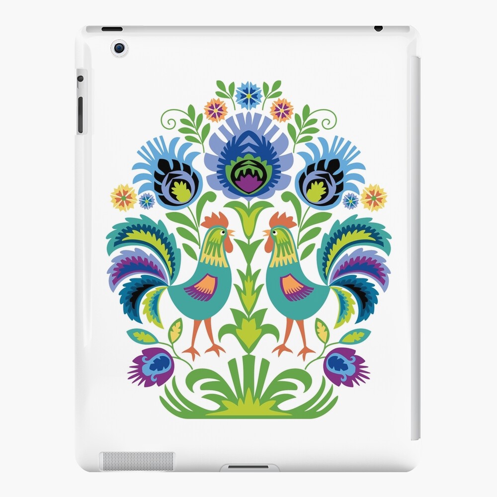 Polish Folk Design Two Roosters iPad Case & Skin