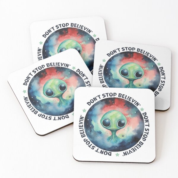Item preview, Don't stop believin' Believe in Aliens Ufo Alien designed and sold by ArtFromBeyond.