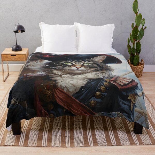 Item preview, Pirate Cat Portrait Art designed and sold by ConfettiSkyArt.