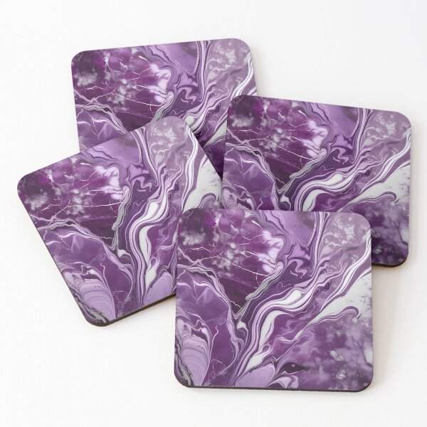 Item preview, Purple & White Marble Symphony  designed and sold by BirdsnStuff.