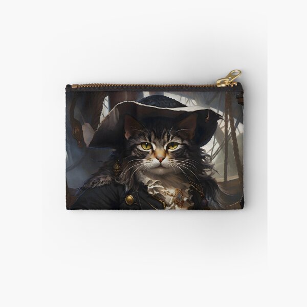 Item preview, Pirate Cat Portrait Art designed and sold by ConfettiSkyArt.