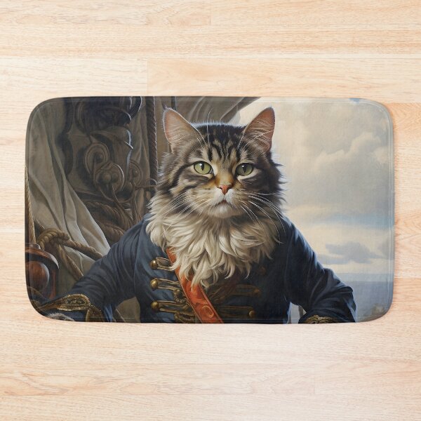 Item preview, Pirate Cat Portrait Art designed and sold by ConfettiSkyArt.