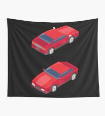 Isometric Transportation. Sport Car. Isometric Car. Wall Tapestry