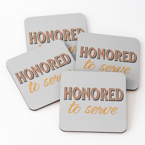 Item preview, Honored to serve, I'm honoured to serve, useful people, heroes, police, military, medical, paramedic, waitress, waiter, concierge, slave designed and sold by mptshirtdesign.