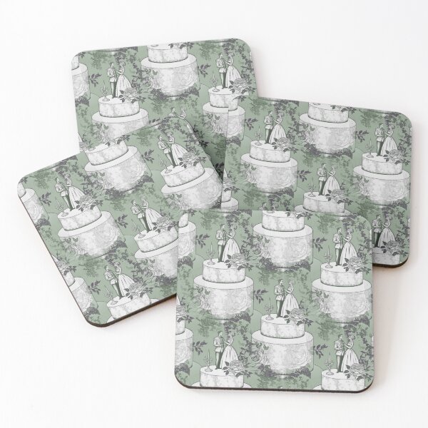 Item preview, Wedding Cake Toile: Green designed and sold by Panic Jewelry & Things.