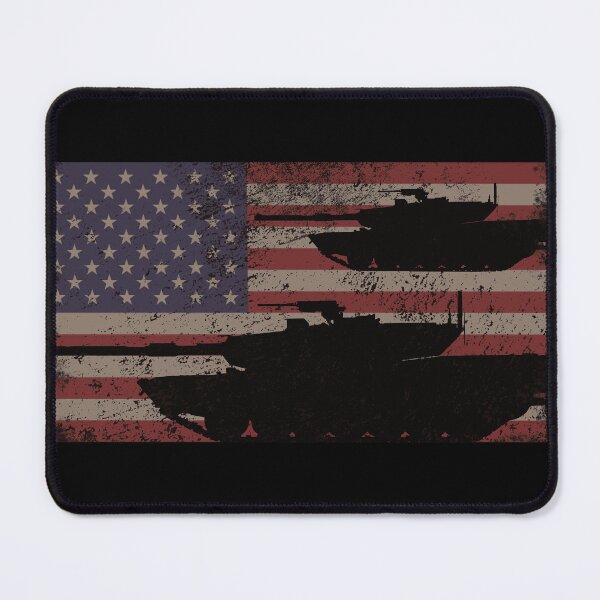 Item preview, M1 Abrams Main Battle Tank USA Vintage American Flag designed and sold by MilitaryMart.
