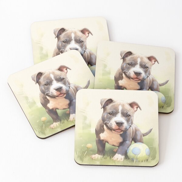 Item preview, Staffordshire Bull Terrier Puppy-Watercolor designed and sold by Jdelgado813.