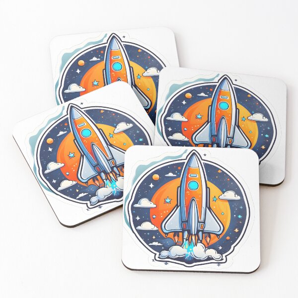 Item preview, Cartoon Rocket in Space designed and sold by SO-FU.