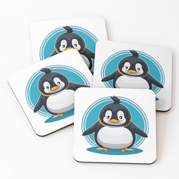 Item preview, Round Ice Blue Penguin designed and sold by Chemikal1993.