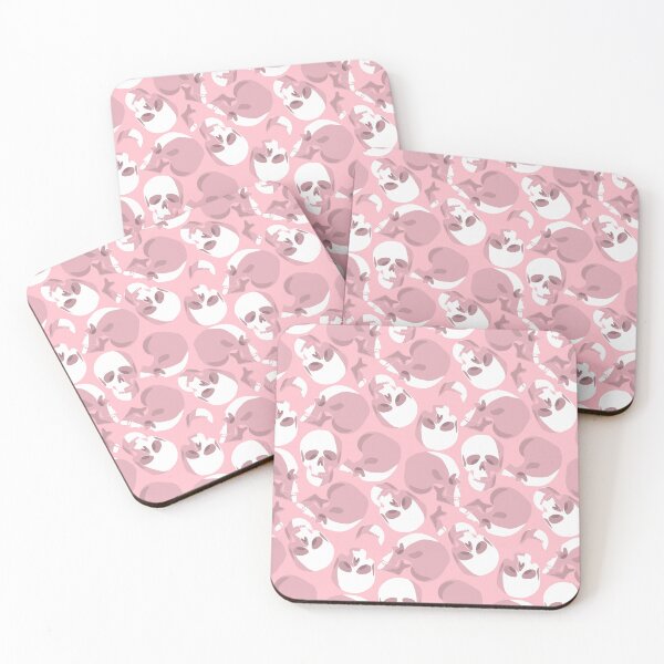Item preview, pastel pink skull skeleton pattern designed and sold by Gossip Rag.