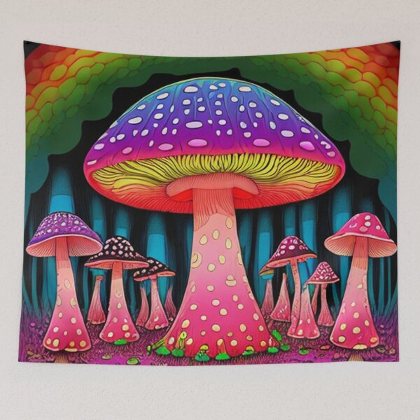 Item preview, Magical Psilocybe Cubensis: Psychedelic Fungi Art Magic Mushrooms Colorful Trip Trippy designed and sold by shypixels.