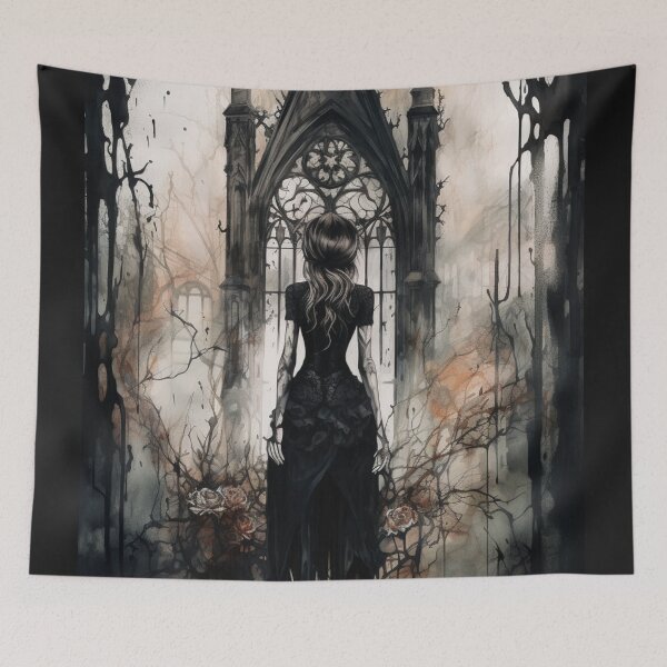 Item preview, Gothic Girl, Vintage Watercolor designed and sold by Radiant-Art.