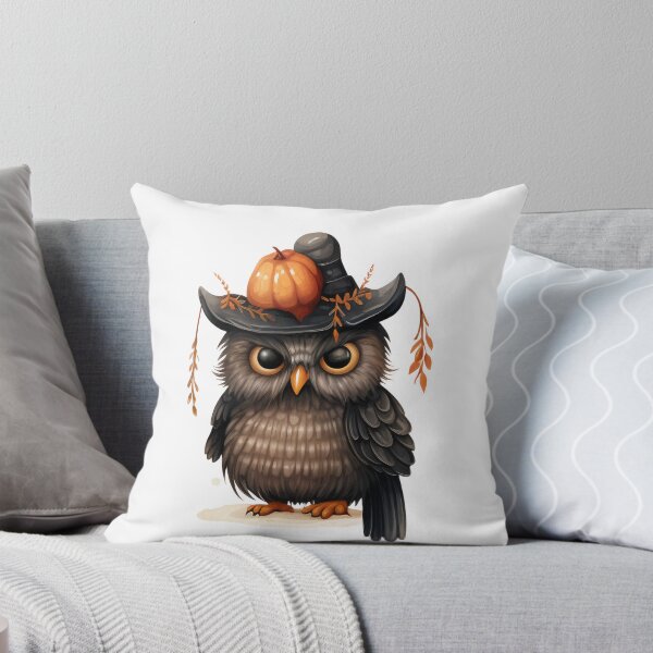 Item preview, Halloween Owl and Pumpkin designed and sold by artfulbitsbyk.