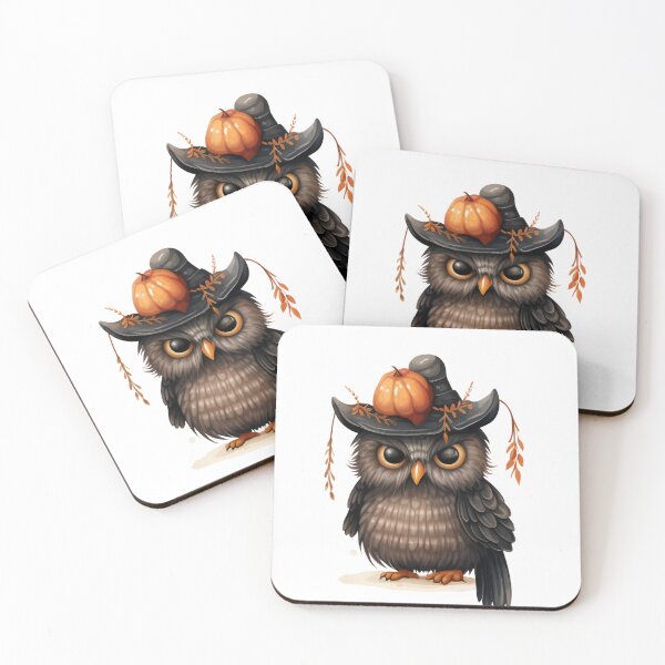 Item preview, Halloween Owl and Pumpkin designed and sold by artfulbitsbyk.