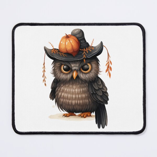 Item preview, Halloween Owl and Pumpkin designed and sold by artfulbitsbyk.
