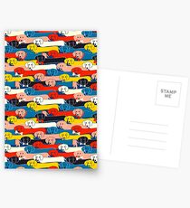 COLORED CUTE DOGS PATTERN 2 Postcards