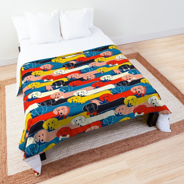 COLORED CUTE DOGS PATTERN 2 Comforter