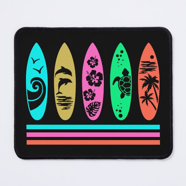 Item preview, Retro Colorful Pastel Surfboards With Vintage Stripes designed and sold by OceanIconic.