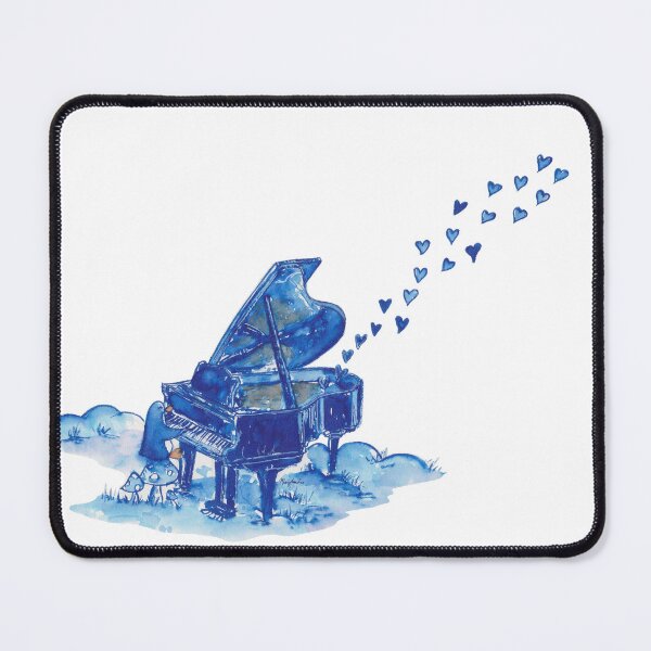 Item preview, Blue penguin playing blue love music on blue grand piano. designed and sold by PenguinGirl-Art.
