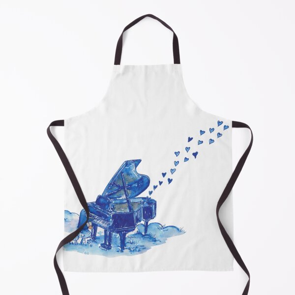 Item preview, Blue penguin playing blue love music on blue grand piano. designed and sold by PenguinGirl-Art.