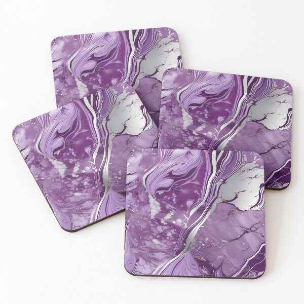Item preview, Purple & White Marble Symphony #2 designed and sold by BirdsnStuff.