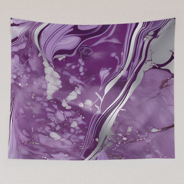 Item preview, Purple & White Marble Symphony #2 designed and sold by BirdsnStuff.