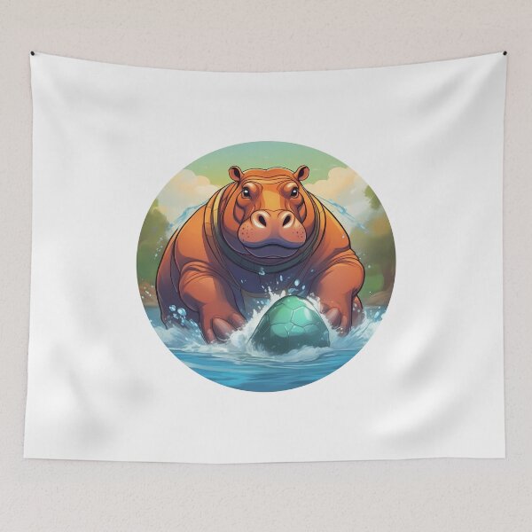 Item preview, Incredible Hippopotamus Art designed and sold by AbsoluteA.