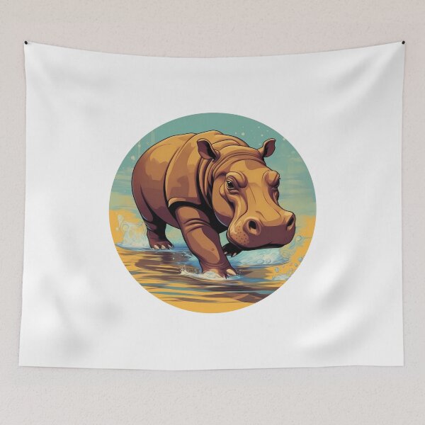 Item preview, Incredible Hippopotamus Art designed and sold by AbsoluteA.