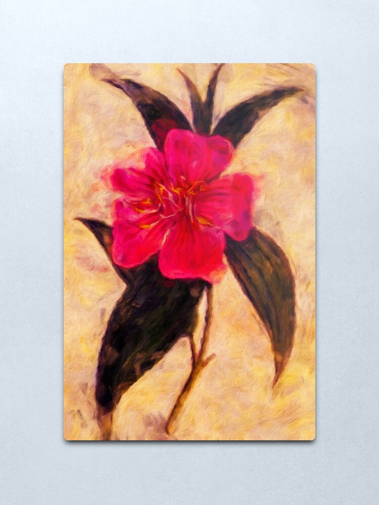 Alternate view of William Curtis' Botanical Magazine Volume XV, Cinnamon-Leaved Melastoma Reworked Metal Print