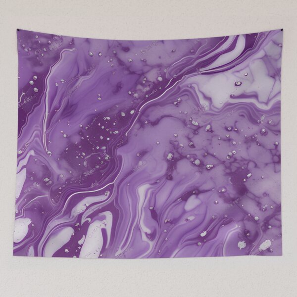 Item preview, Purple & White Marble Symphony #3 designed and sold by BirdsnStuff.