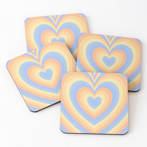 Item preview, Blue Orange And Yellow Groovy Heart Pattern designed and sold by EpicCreation.