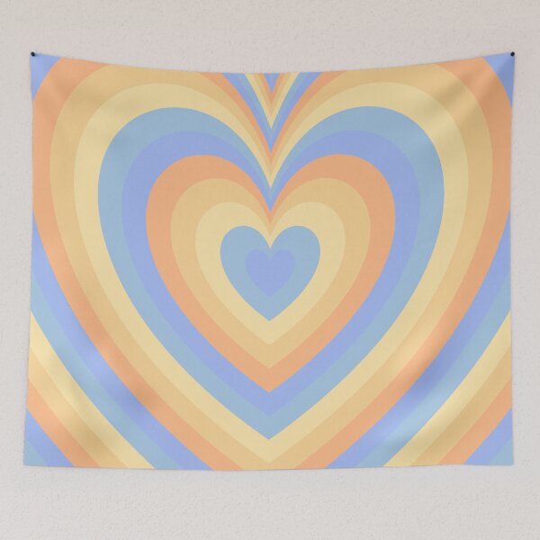Item preview, Blue Orange And Yellow Groovy Heart Pattern designed and sold by EpicCreation.