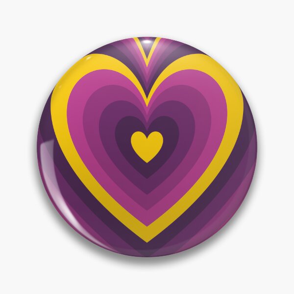 Item preview, Purple and Yellow Groovy Heart Pattern designed and sold by EpicCreation.