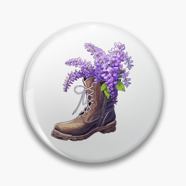 Item preview, Enchanting wisteria Steps: Floral Hiking Boots for Nature Strolls designed and sold by EmeraldeaArt.