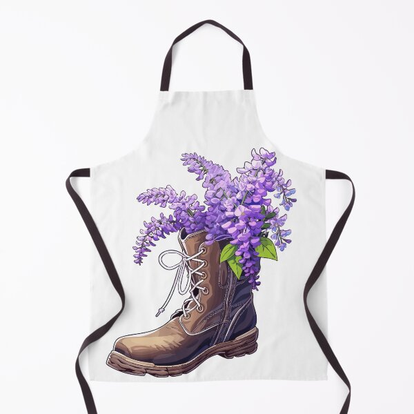 Item preview, Enchanting wisteria Steps: Floral Hiking Boots for Nature Strolls designed and sold by EmeraldeaArt.