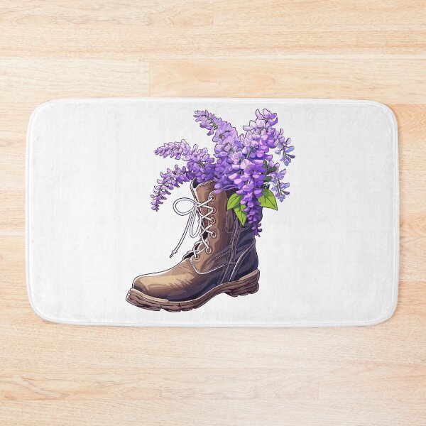Item preview, Enchanting wisteria Steps: Floral Hiking Boots for Nature Strolls designed and sold by EmeraldeaArt.