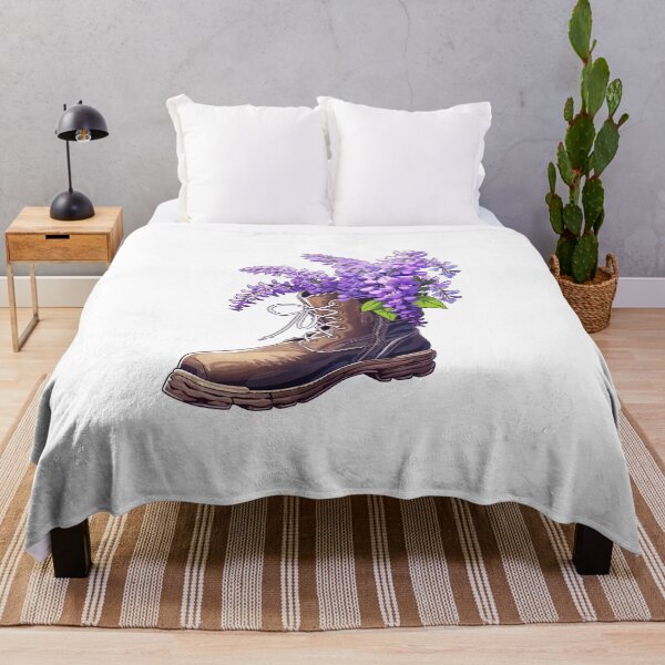 Item preview, Enchanting wisteria Steps: Floral Hiking Boots for Nature Strolls designed and sold by EmeraldeaArt.
